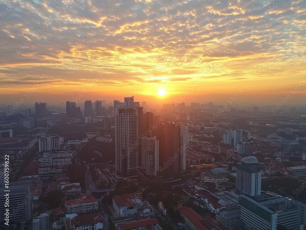 Fototapeta premium City skyline at sunrise