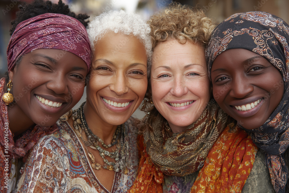 Fototapeta premium Celebrating Diversity and Friendship Among Women