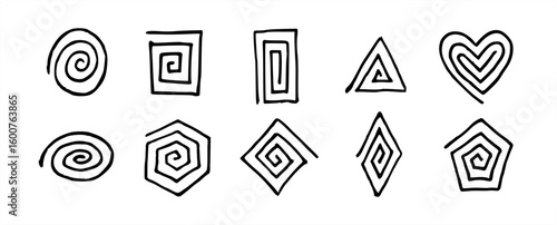 spiral decoration geometric shapes 