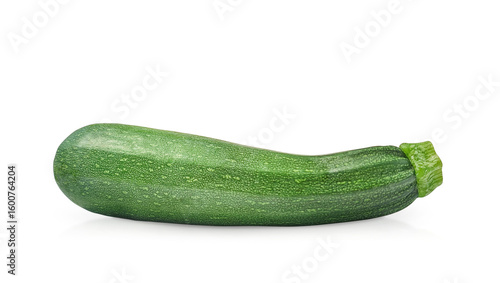 green zucchini isolated on a transparent background