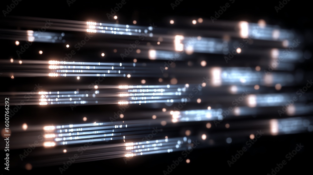 Obraz premium Abstract light streaks on a dark background.