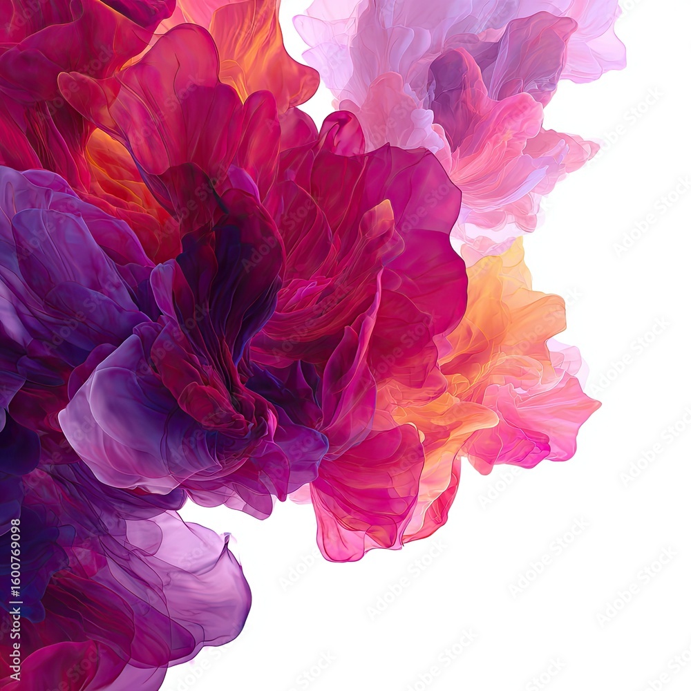 Obraz premium Abstract floral explosion of vibrant colors