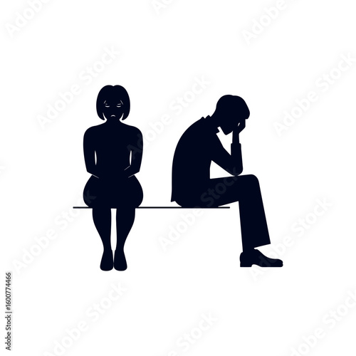 Silhouettes of a couple, a man and woman holding hands, and a family with child dancing, illustrate the love and fun shared between people