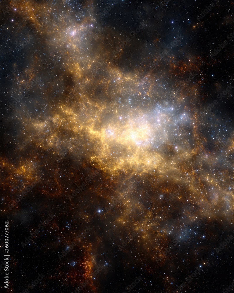 Fototapeta premium Starry Nebula Cluster In Deep Space