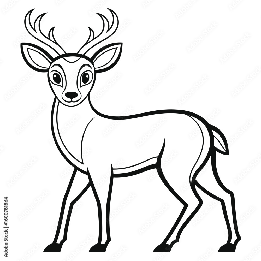 Fototapeta premium Minimalist vector illustration of a graceful dancer isolated on white background