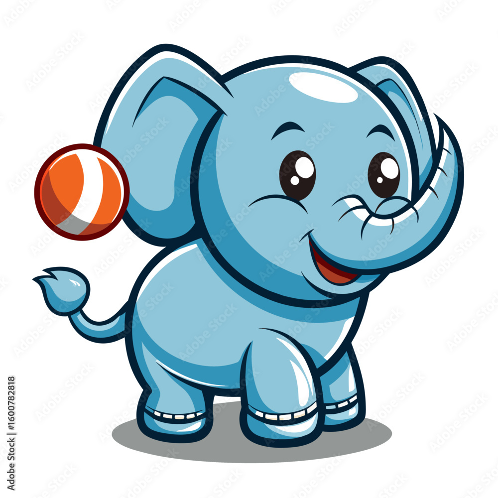 Fototapeta premium little elephant playing