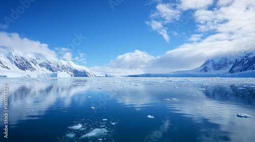 Wallpaper Mural  A glistening glacier observed from a distance, midway through an arctic journey  Torontodigital.ca