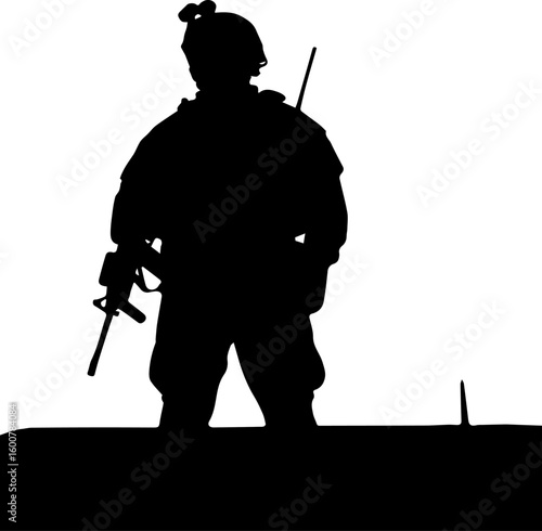 Silhouette of a soldier aiming a rocket launcher, illustrating a powerful and destructive combat role