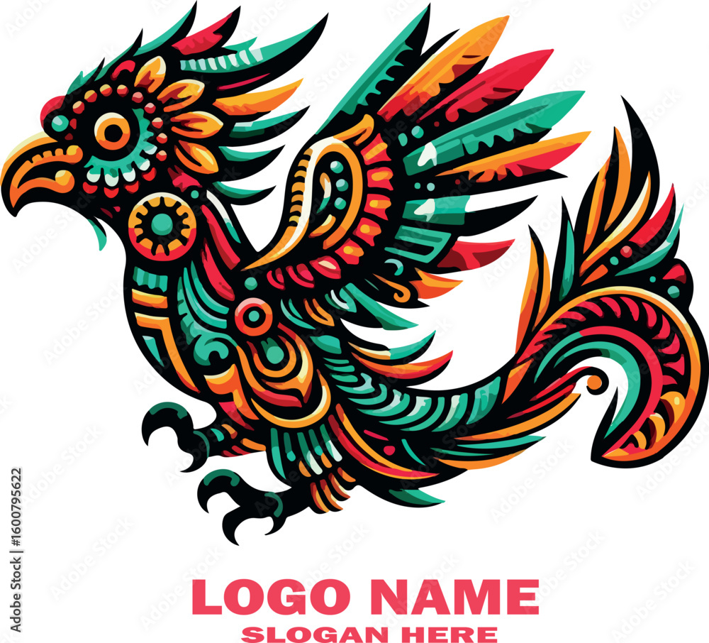 Fototapeta premium Alebrijes logo vector white background .
