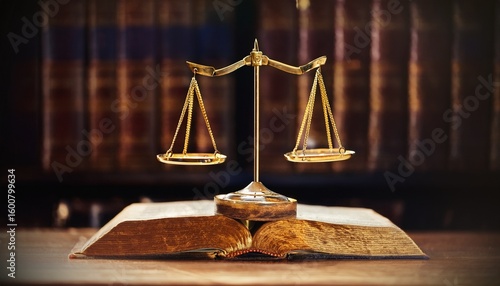 golden scales on antique books justice concept law legal law justice