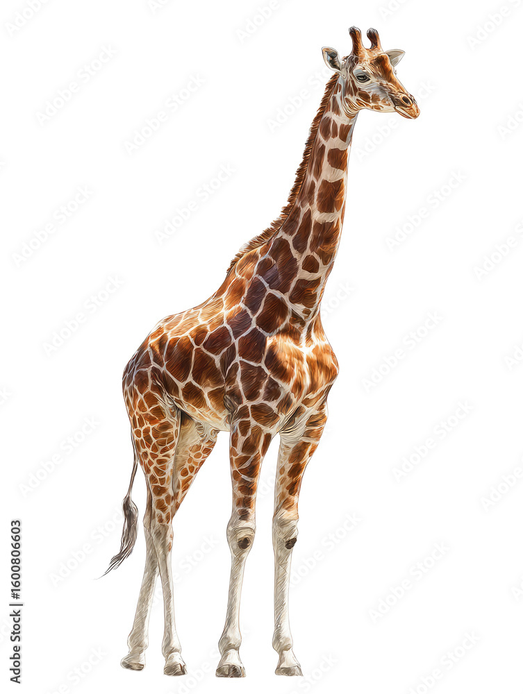 Obraz premium Full shot of a giraffe
