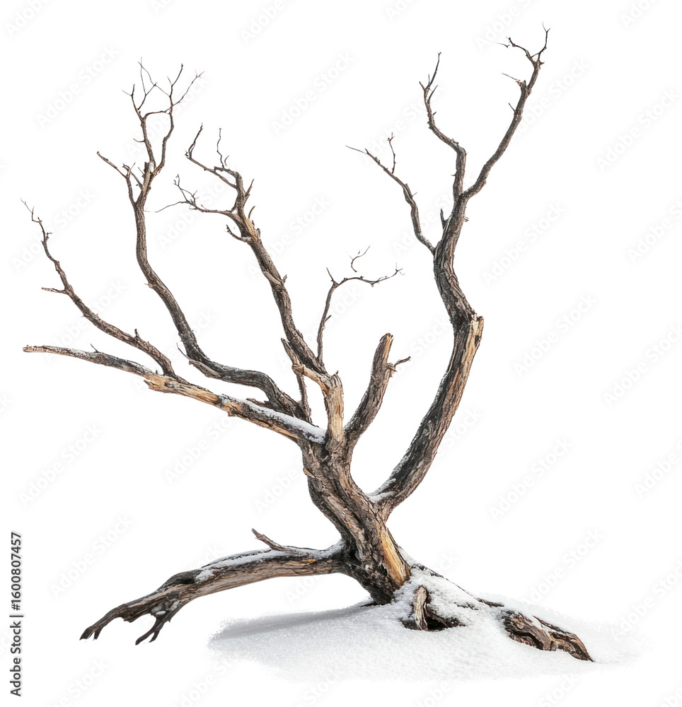 Fototapeta premium PNG Dead tree branches isolated winter.