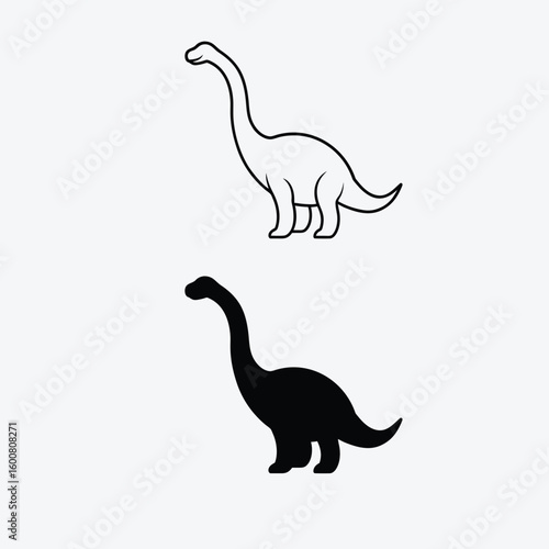 Vector art of a simple black and white outline drawing of a