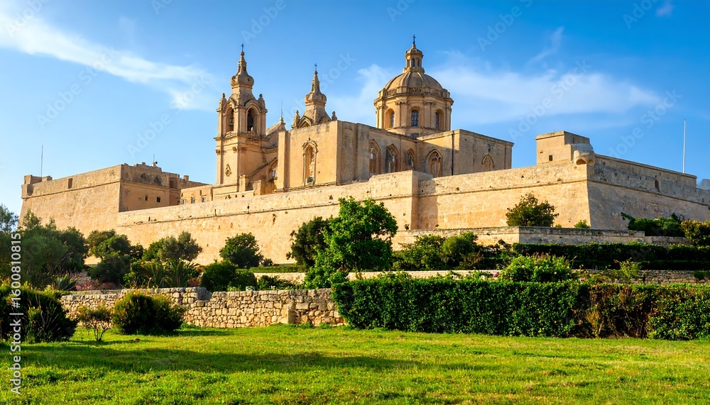 Fototapeta premium Ancient stone church and fortress