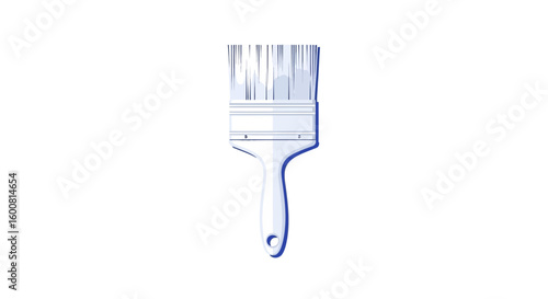Stylized Paintbrush Illustration for Design and Craft Projects that bring color and vibrancy to creative endeavors with tools for artistic expression