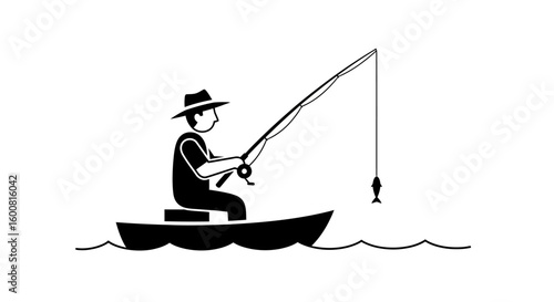 Iconic fishing scene illustrating recreational angling and the simplicity of outdoor pursuits