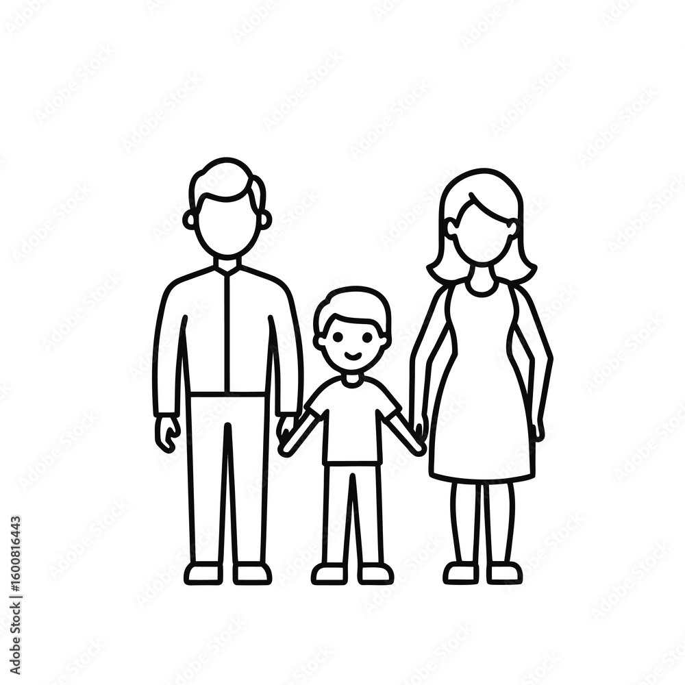 Happy Family Outline – Parents with Two Kids
Happy Family Outline – Parents with Two Kids