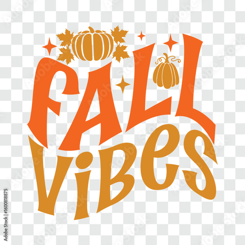fall vibes svg design
