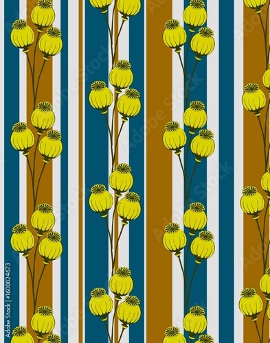 yellow flowers seamless pattern