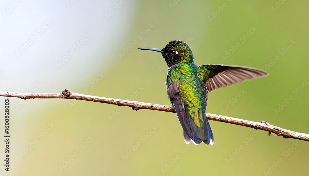 Fototapeta premium Hummingbird perched on branch