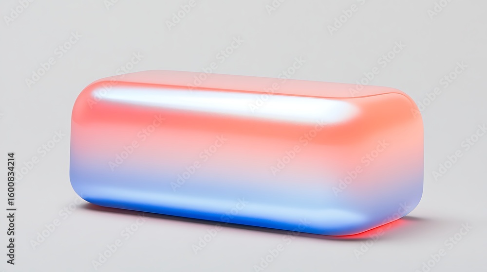 Fototapeta premium Abstract gradient box with vibrant colors and smooth reflections for modern designs