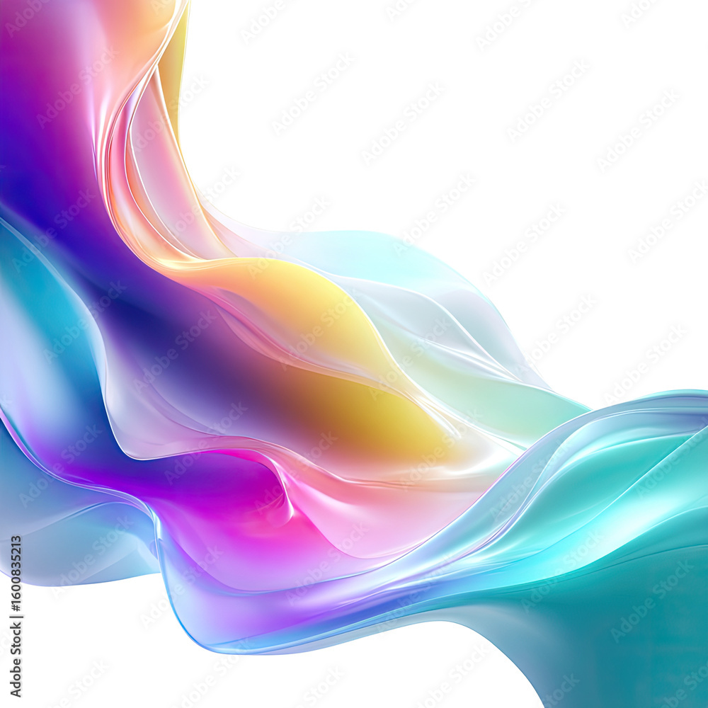Fototapeta premium Abstract flowing fabric in vibrant colors (1)