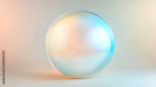 Abstract iridescent sphere with smooth gradients and vibrant colors for design projects