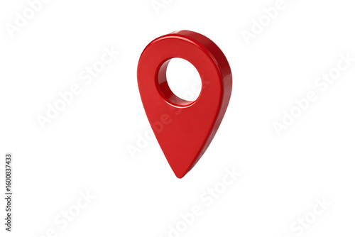 Red pin point  map address location pointer symbol PNG Image