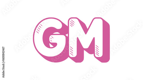 GM Initials Logo Design.