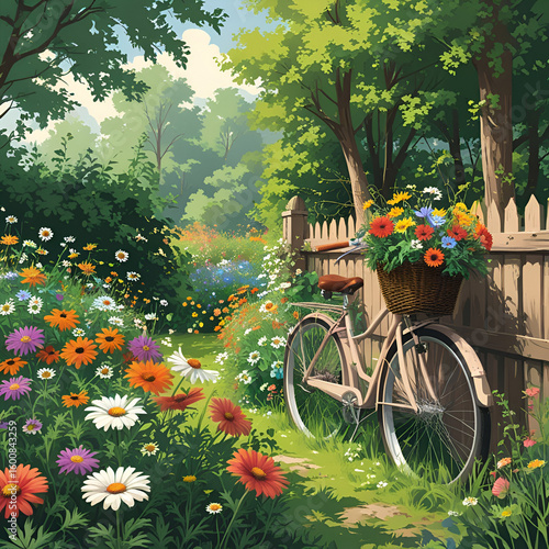 bicycle in the garden