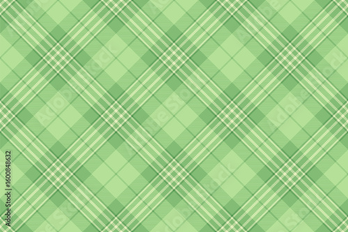 Horizon check seamless background, poncho pattern fabric plaid. Package textile vector texture tartan in green and light colors.