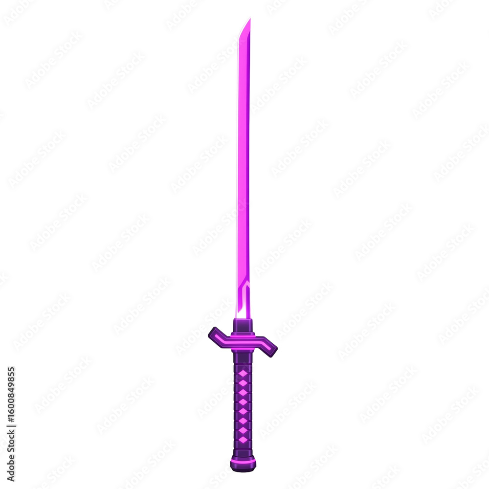Futuristic cyberpunk sword with a glowing pink blade Futuristic cyberpunk sword with a glowing pink blade