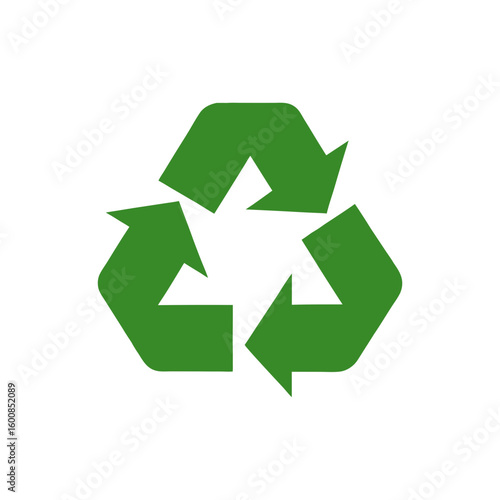 recycle sign with minimal details vector style