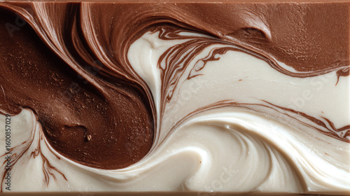 Swirled Chocolate and White Fudge Texture

