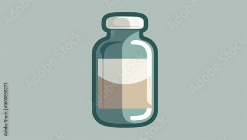 Vaccine or medicine vial icon. Medical and pharmaceutical vector illustration