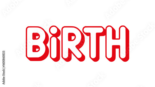 Red Birth Announcement.