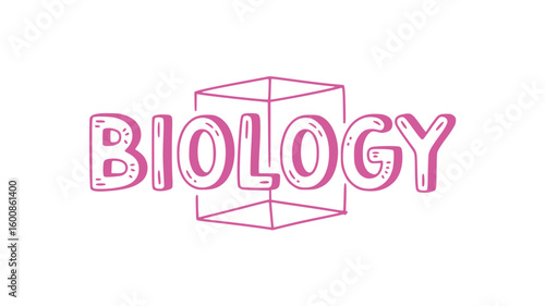 Biology Cube Illustration.