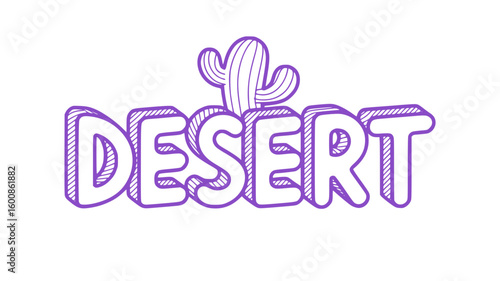 Desert Cactus Typography.