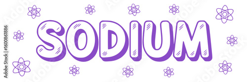 Sodium Atom Element.