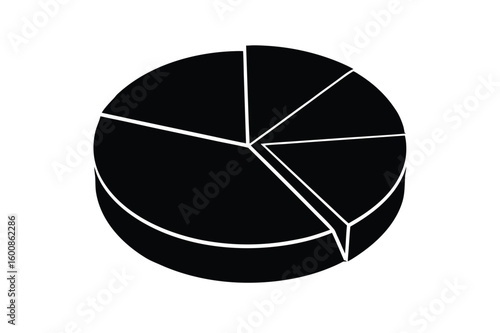 Pie chart-silhouette vetor design.eps