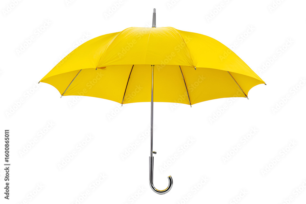 Bright Yellow Umbrella Isolated on Black Background Bright Yellow Umbrella Isolated on Black Background