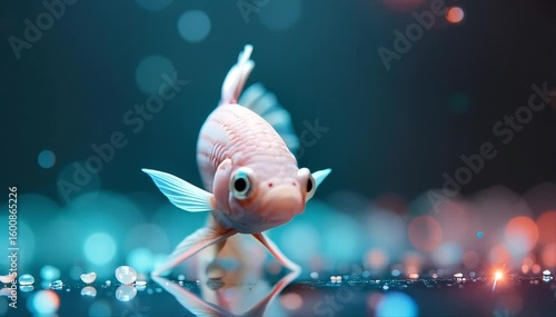 Betta fish softly crying in solitude
