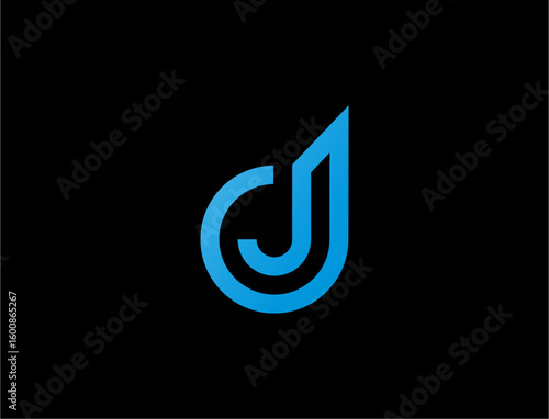 Modern letter j logo design