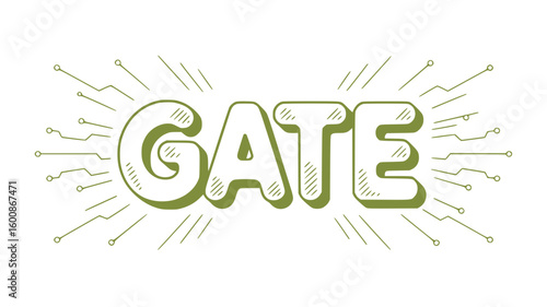 GATE - Digital Technology Concept.