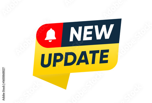 New Update banner label isolated vector design