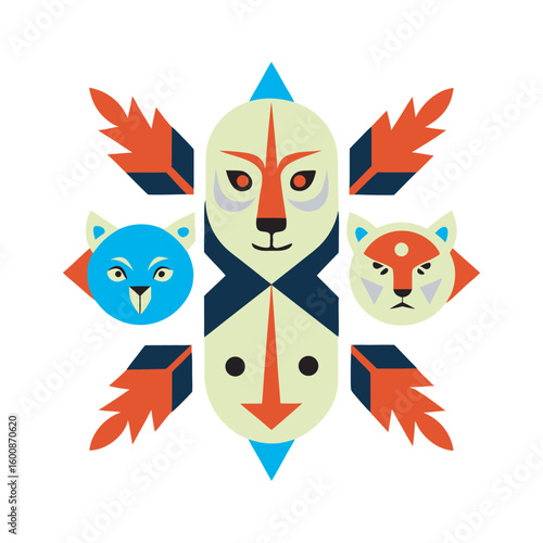 Inuit Tribal Culture Mandala Pattern Design