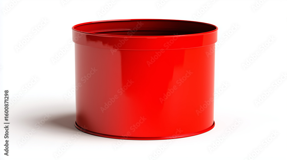 red tin can isolated on white background red tin can isolated on white background
