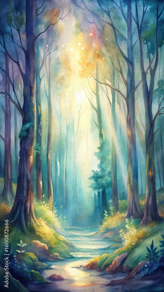 Obraz premium autumn forest in the morning