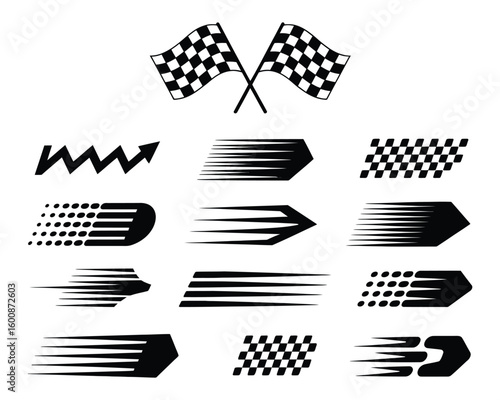 clean racing graphics with bold lines