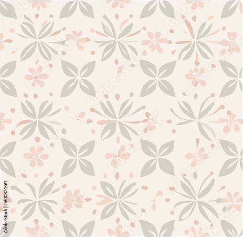 Wallpaper Mural seamless floral pattern Torontodigital.ca